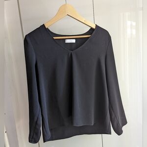 Oak + Fort Blouse, Black, Sz M